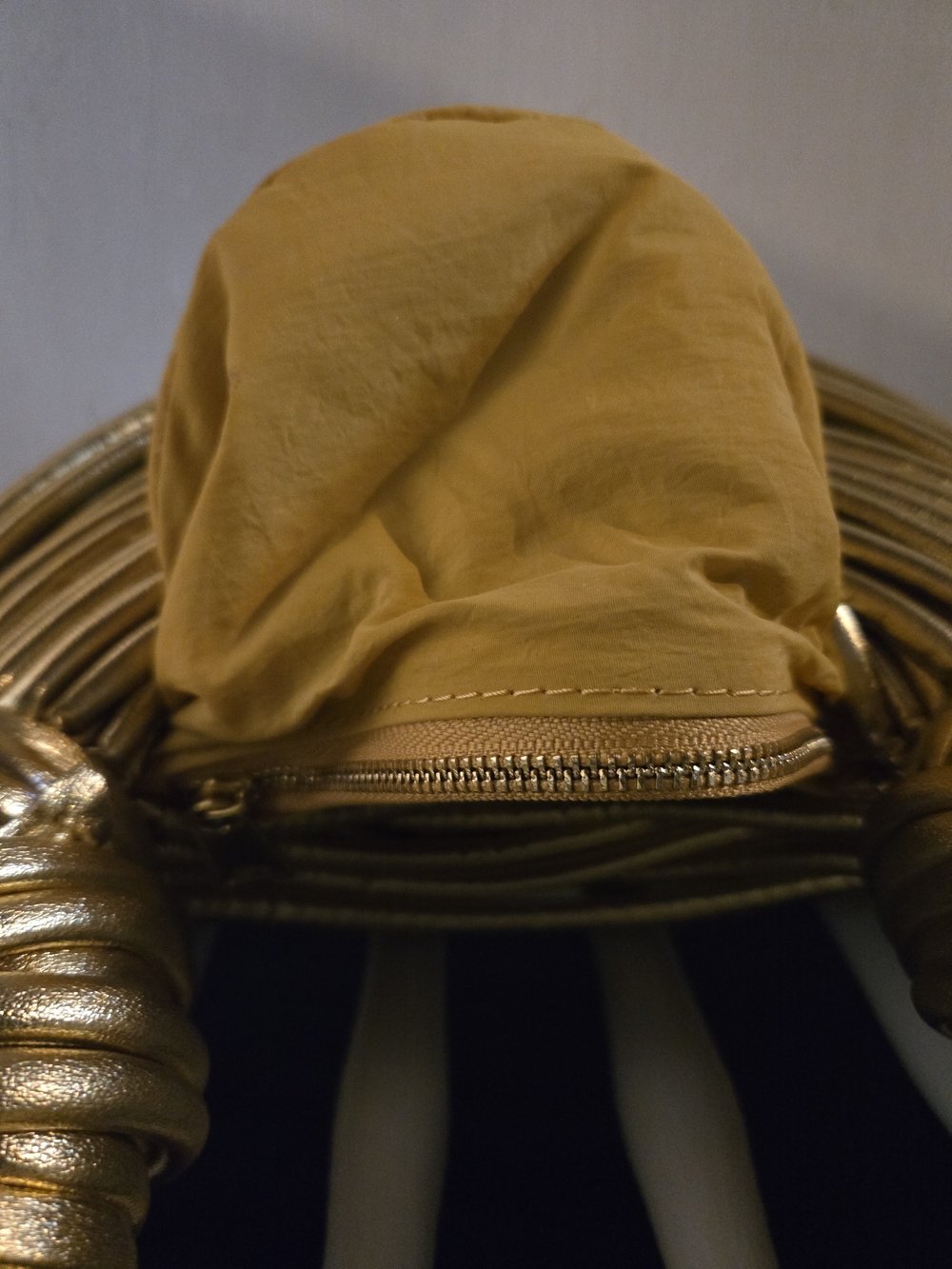 Gold Knot-Detail Wristlet Faux Leather Clutch - Picture 3 of 3